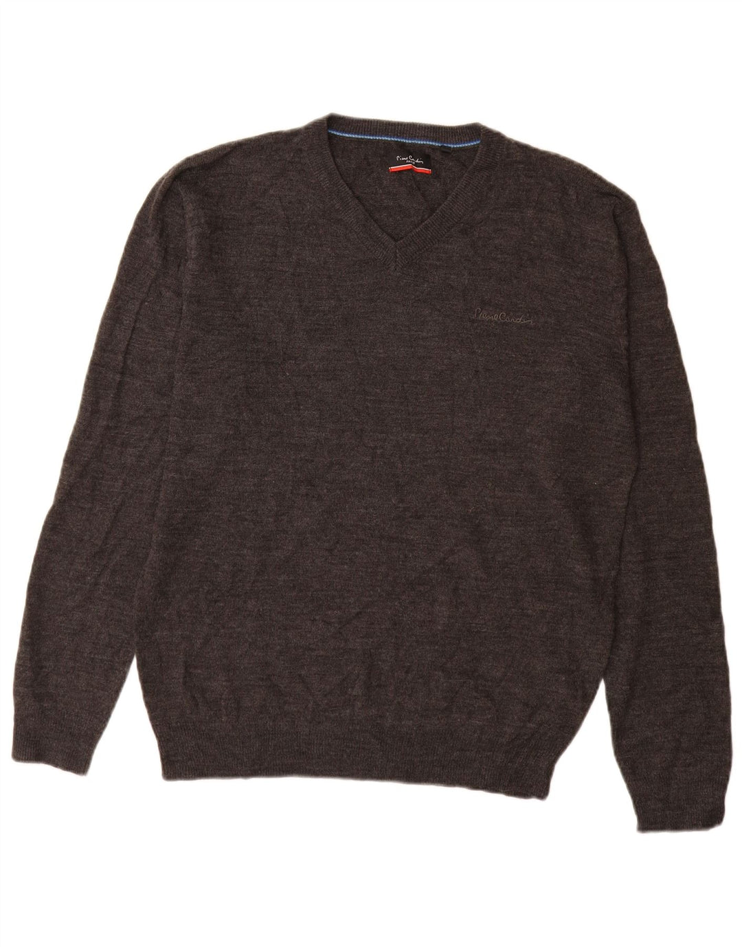 Męski sweter Pierre Cardin z dekoltem w kształcie litery V, duży, szary akryl
