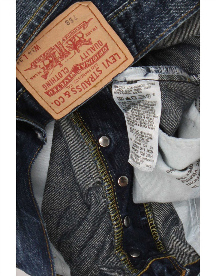 Męskie jeansy Levi's 758 Straight W34 L34 Niebieskie bawełniane