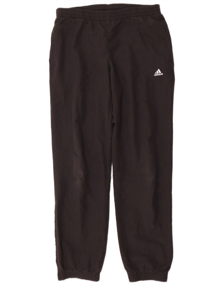 Męskie spodnie dresowe Adidas, małe, czarne, poliestrowe