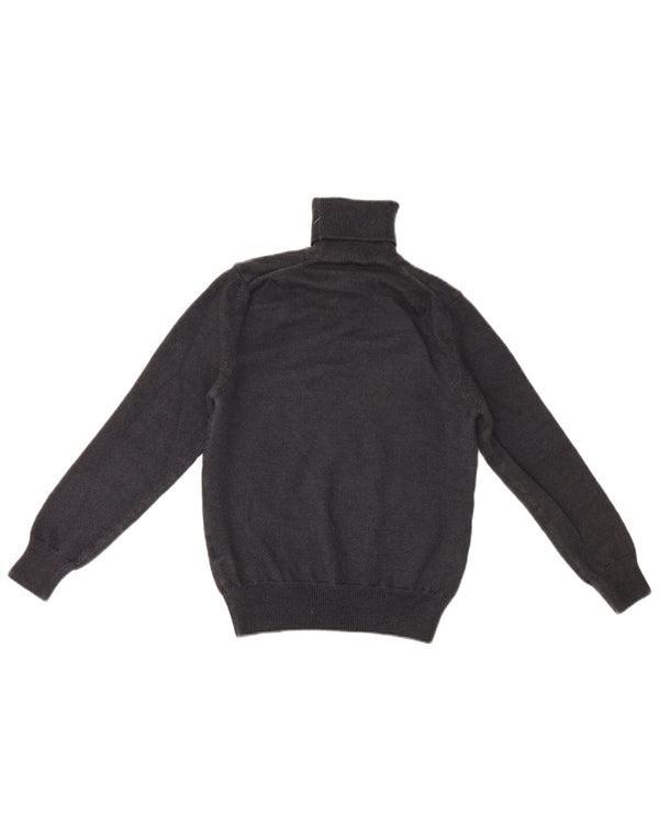 Sweter damski Blauer z wywijanym dekoltem UK 8, mała, szara wełna