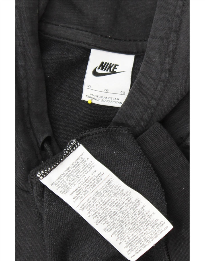 Damski sweter oversize z kapturem NIKE UK 18 XL, czarny, bawełniany