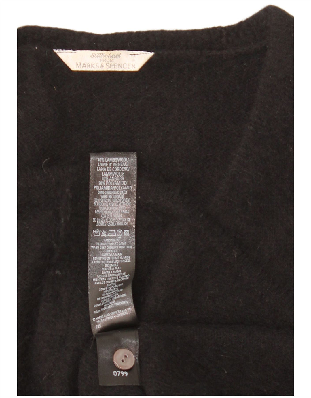Sweter damski Marks & Spencer UK 16, duży, czarny Angora