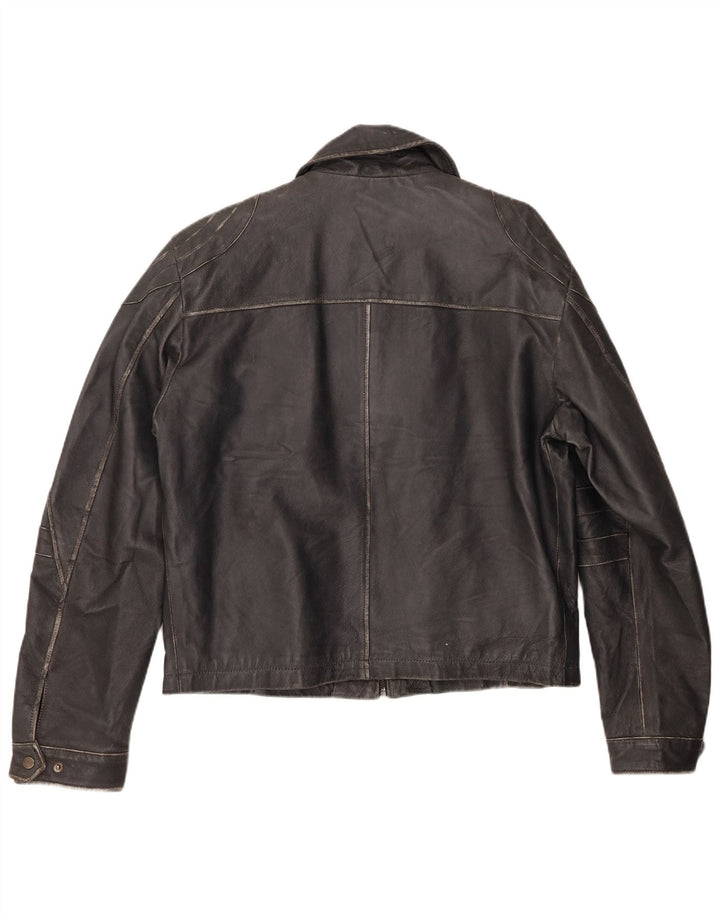 Vintage męska skórzana kurtka IT 52 XL czarna