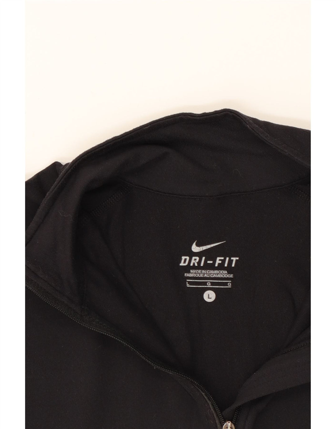 NIKE Womens Dri Fit Graphic Pullover Tracksuit Top UK 16 Large Black Vintage Nike and Second-Hand Nike from Messina Hembry 