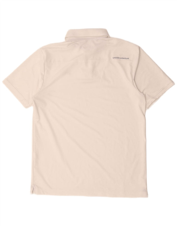 Męska koszulka polo Under Armour Heat Gear w kolorze średniobiałym