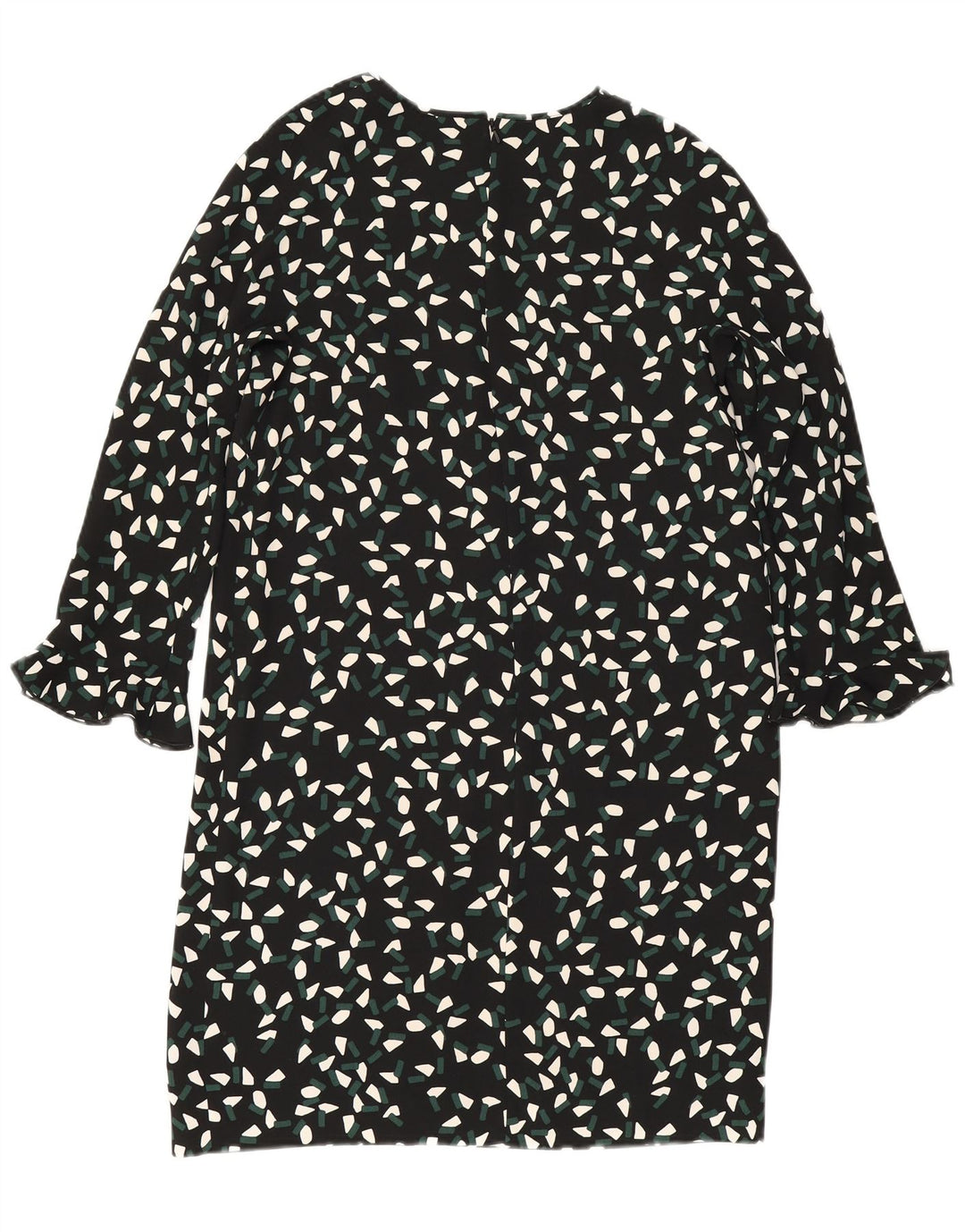 Damska sukienka maxi z rękawem 3/4 Max Mara UK 8, mały, czarny, geometryczny poliester