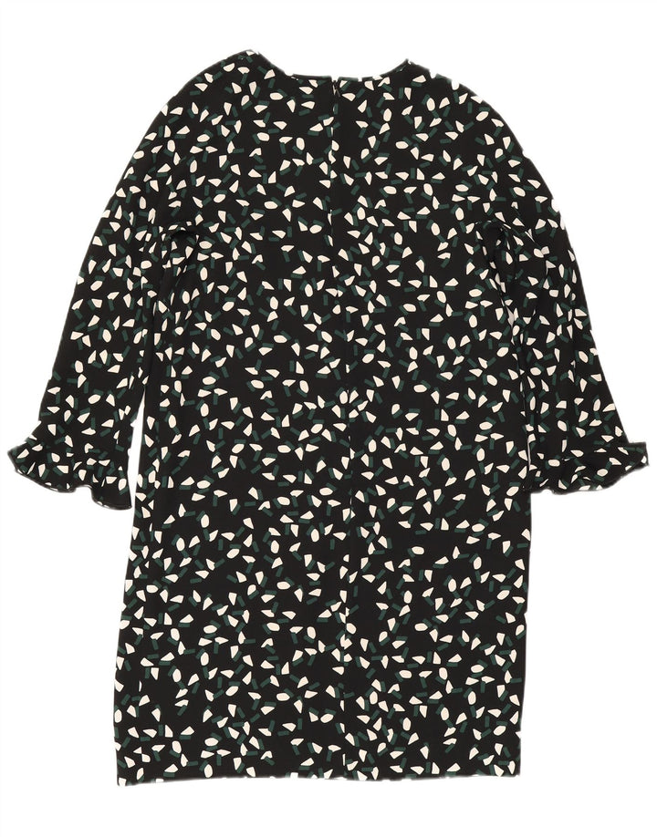 Damska sukienka maxi z rękawem 3/4 Max Mara UK 8, mały, czarny, geometryczny poliester