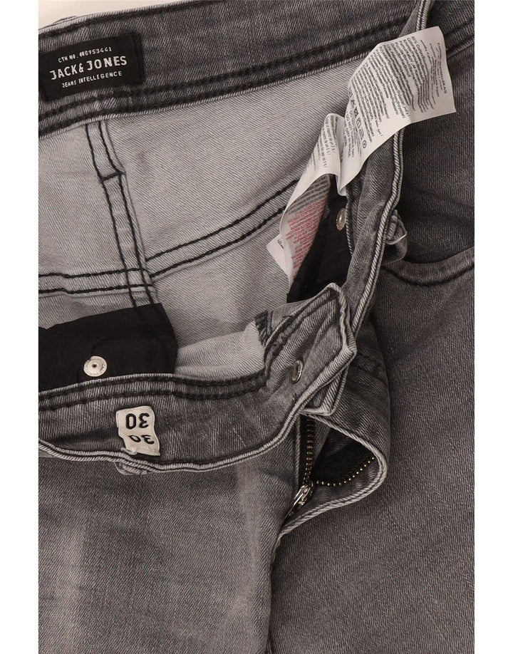 Męskie jeansy Jack & Jones GLENN Slim W30 L30 Szara bawełna