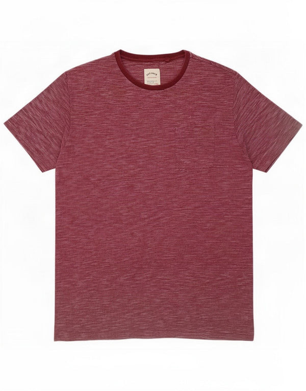 T-shirt męski Fat Face Top XL bordowy nakrapiany bawełniany