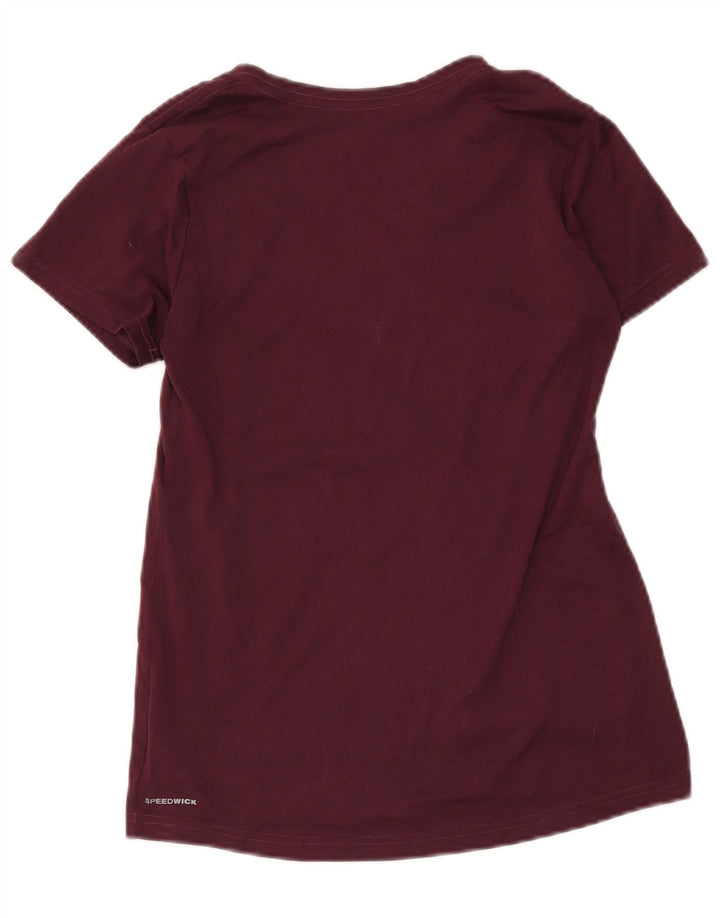 T-shirt damski Reebok Top UK 10 Small Burgundowy poliester