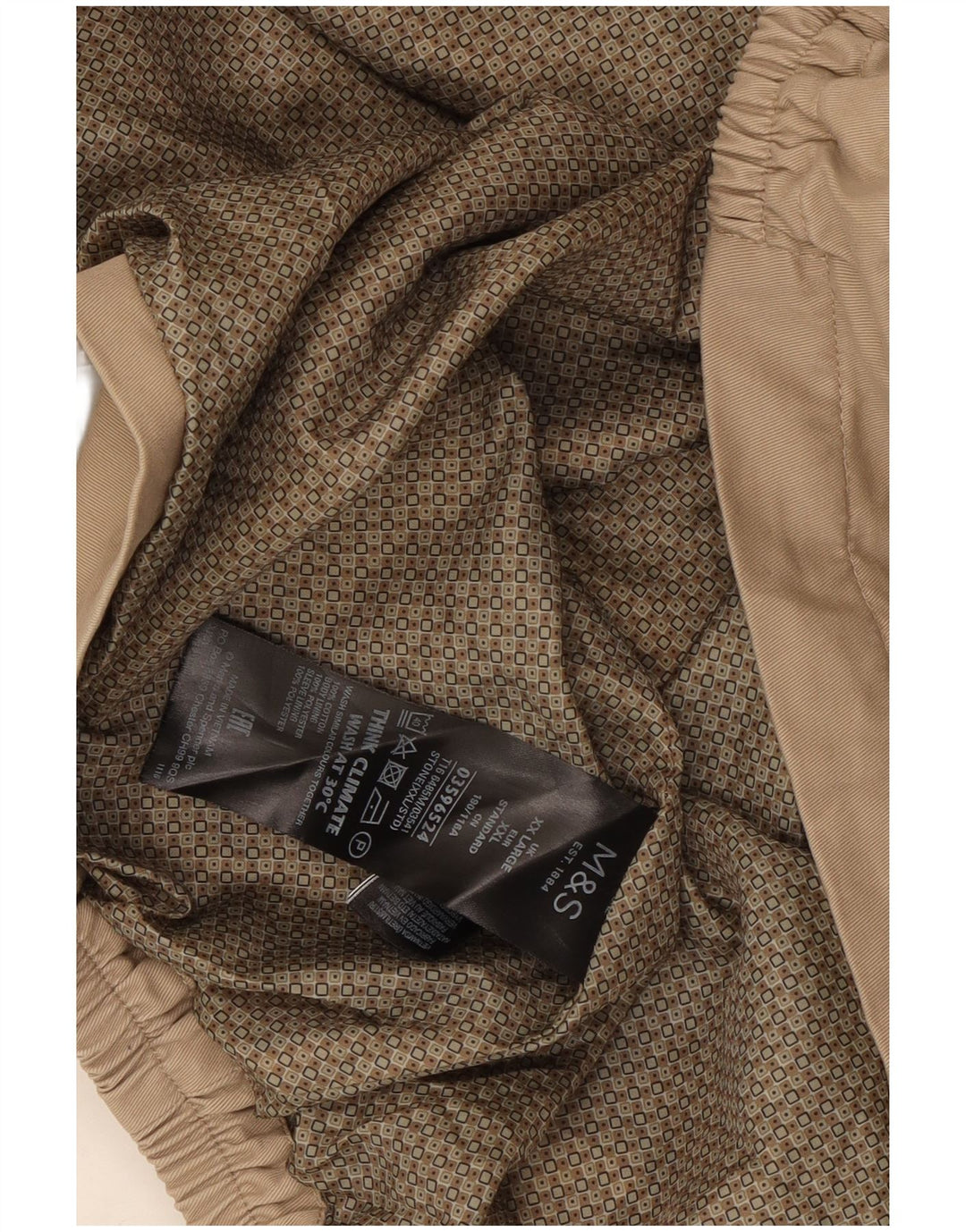 Męska kurtka bomber Marks & Spencer UK 44 2XL, beżowa, bawełniana