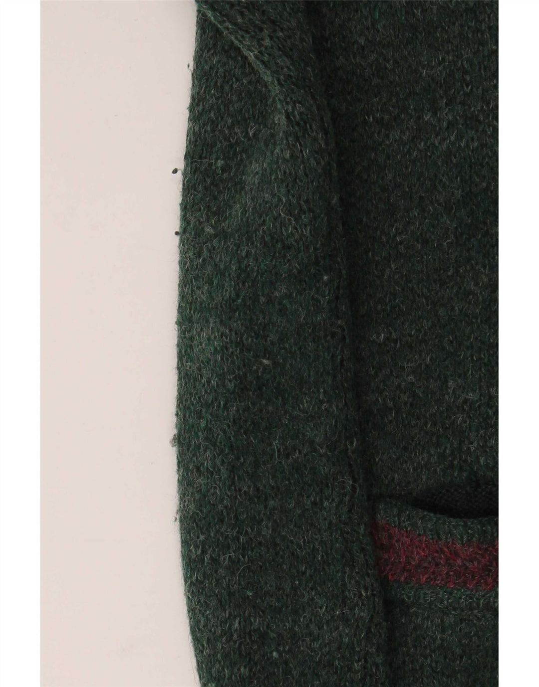 Vintage męski sweter rozpinany XL, zielona wełna