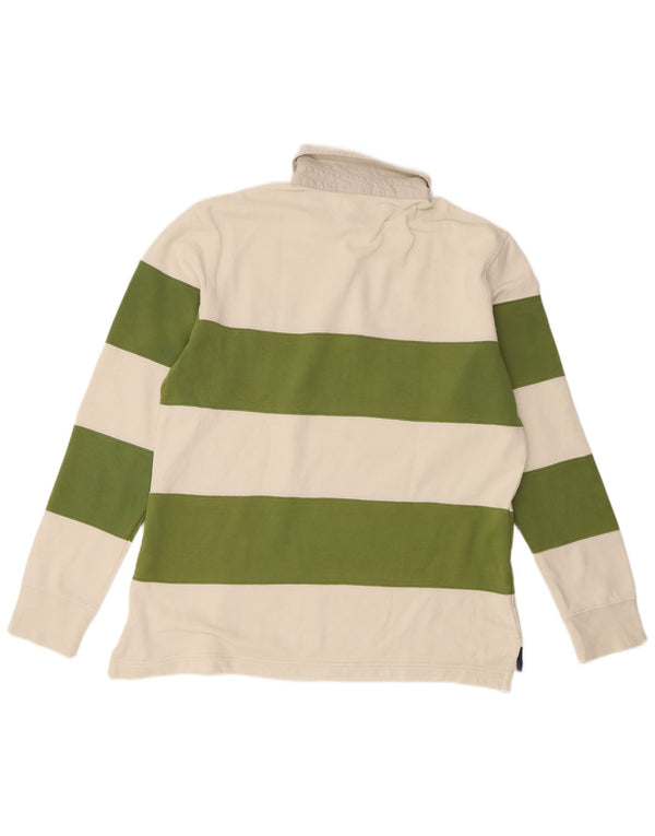 Męska koszulka polo do rugby Rifle z długim rękawem XL, bawełniana w białe paski