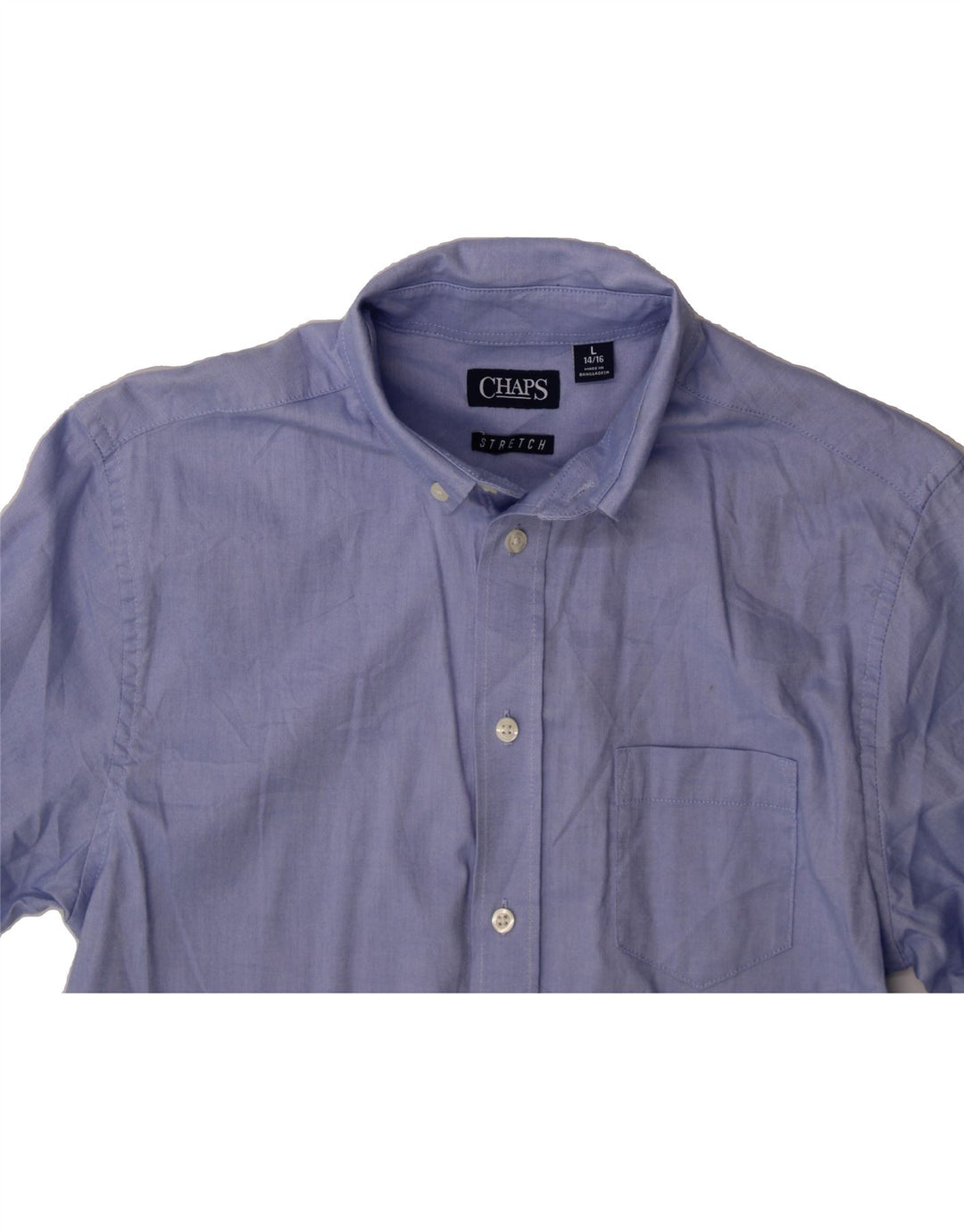 CHAPS Boys Shirt 14-15 Years Large  Purple Cotton Vintage Chaps and Second-Hand Chaps from Messina Hembry 