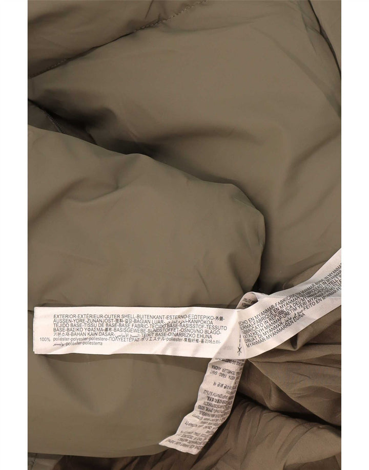 Damska kurtka z kapturem, oversize, wyściełana Zara, UK 6 XS, khaki, poliester