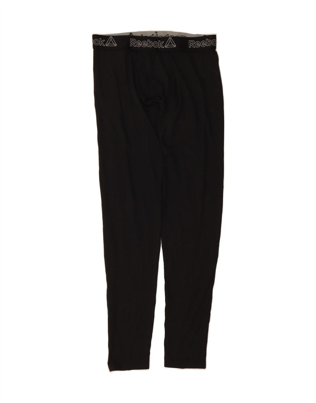 REEBOK Womens High Waist Graphic Leggings UK 12 Medium  Black Polyester Vintage Reebok and Second-Hand Reebok from Messina Hembry 