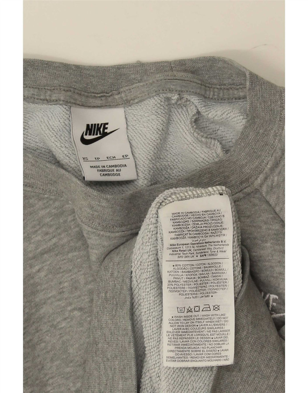 Damska bluza dresowa Nike UK 6 XS Szara bawełna