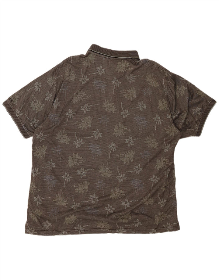 Męska koszulka polo golfowa IZOD XL, szara, bawełniana w kwiaty