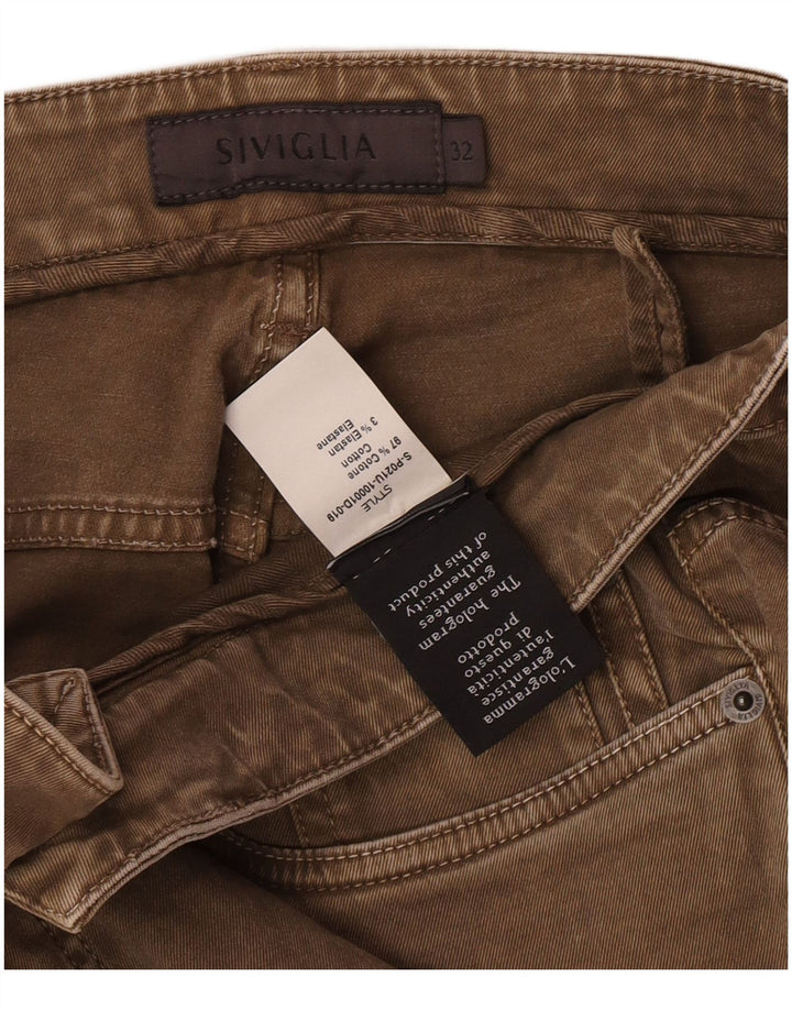 SIVIGLIA Damskie jeansy slim W32 L33 Beżowa bawełna
