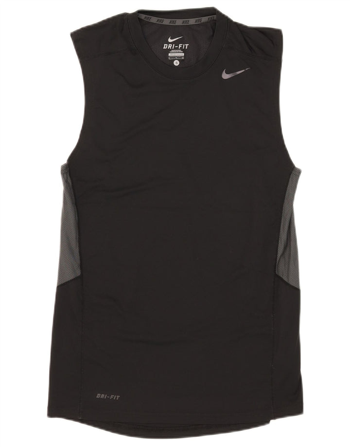 Męska kamizelka Nike Dri Fit, mała, czarna, poliestrowa z blokami kolorów