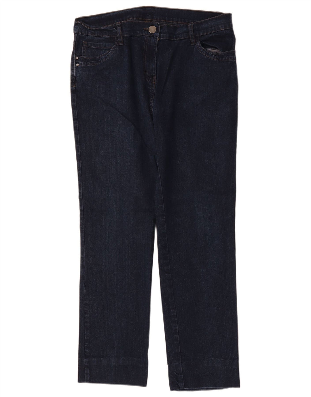Marks & Spencer Damskie Proste Jeansy UK 14 Duże W32 L27 Granatowe