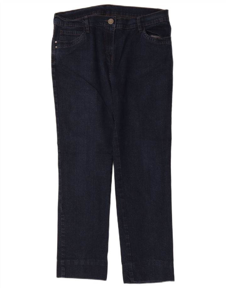 Marks & Spencer Damskie Proste Jeansy UK 14 Duże W32 L27 Granatowe
