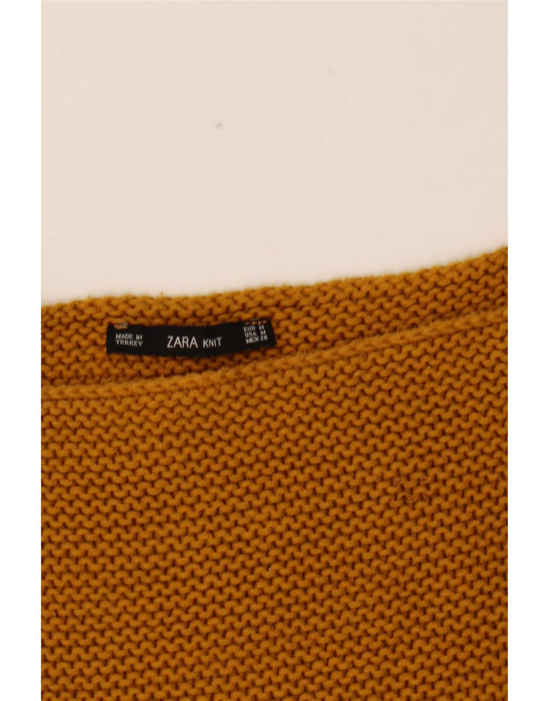 Damski sweter oversize z dekoltem w łódkę Zara UK 14, średni żółty