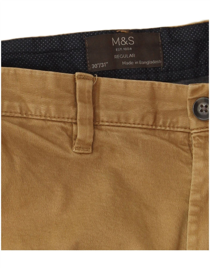 Marks & Spencer Męskie proste spodnie chino W30 L31 beżowe