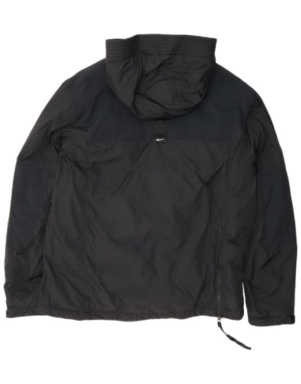 Męska kurtka Anorak z kapturem Nike UK 40, duży czarny nylon z blokami kolorów