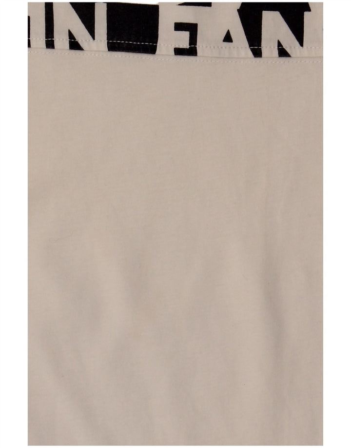 Męska koszulka z grafiką Calvin Klein Jeans, średnia, biała bawełna