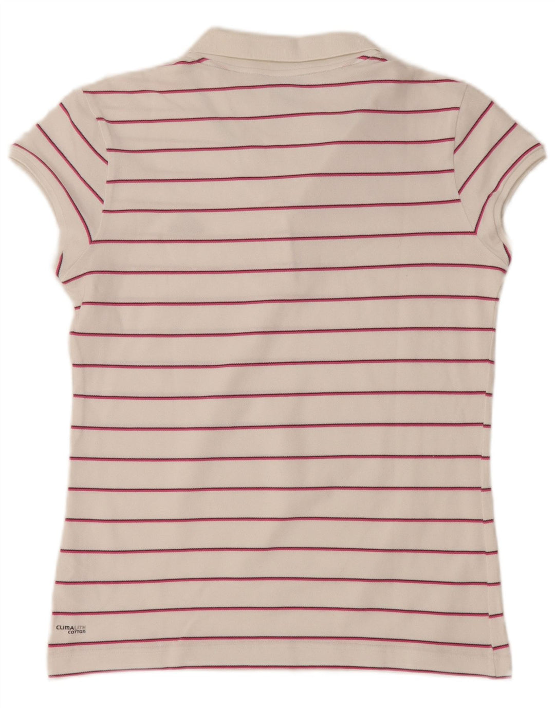 Damska koszulka polo ADIDAS Clima 365 UK 16, duża, bawełniana w białe paski