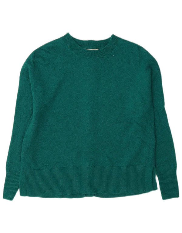 Damski sweter oversize Hobbs z okrągłym dekoltem UK 6 XS, zielona wełna