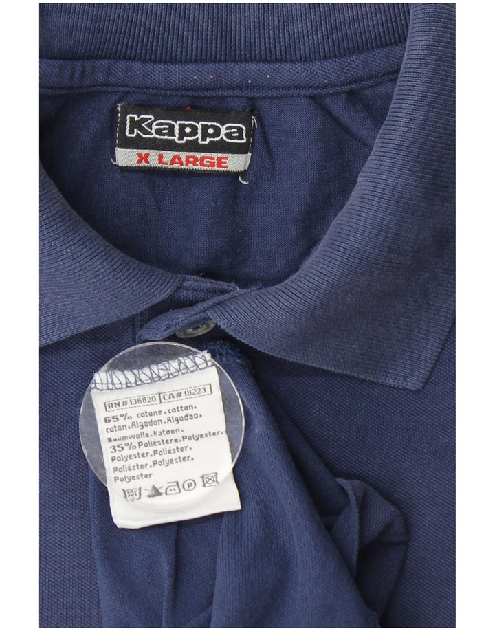 KAPPA Mens Polo Shirt XL Navy Blue Cotton