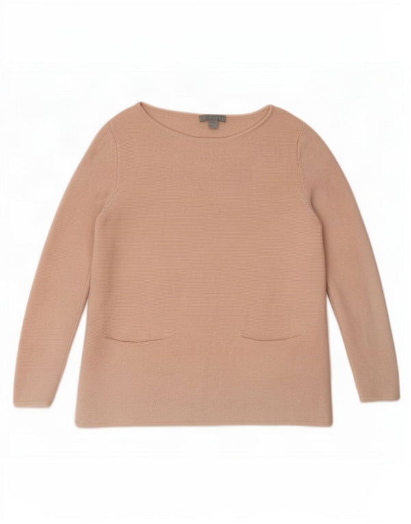 Cos Damski sweter z dekoltem w łódkę UK 6 XS Beżowa wełna