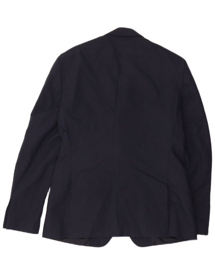 Zara Męska marynarka zapinana na 2 guziki EU 54 XL Granatowy poliester