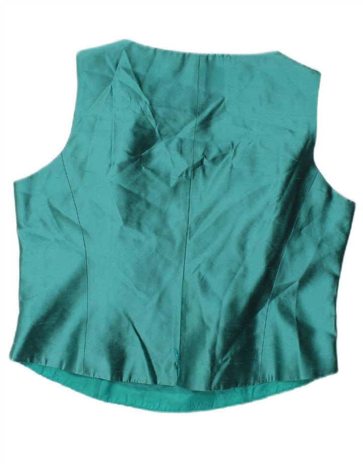VINTAGE Womens Front Tie 3 Piece Set IT 44 Medium W32  Green Silk