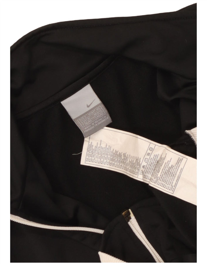 Damska kurtka dresowa Nike Crop Top UK 8/10, mała czarna, z blokami kolorów