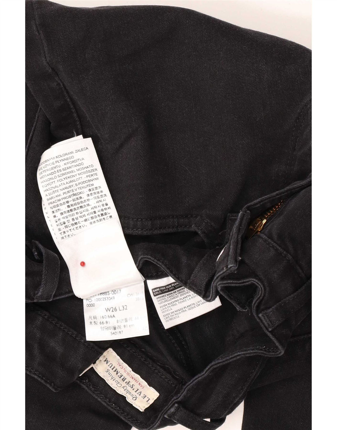 Damskie dżinsy Levi's 715 Bootcut W26 L32 Czarna bawełna