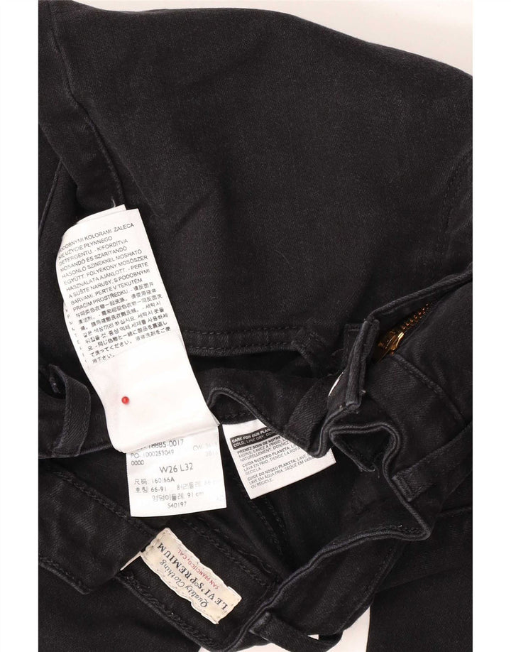 Damskie dżinsy Levi's 715 Bootcut W26 L32 Czarna bawełna