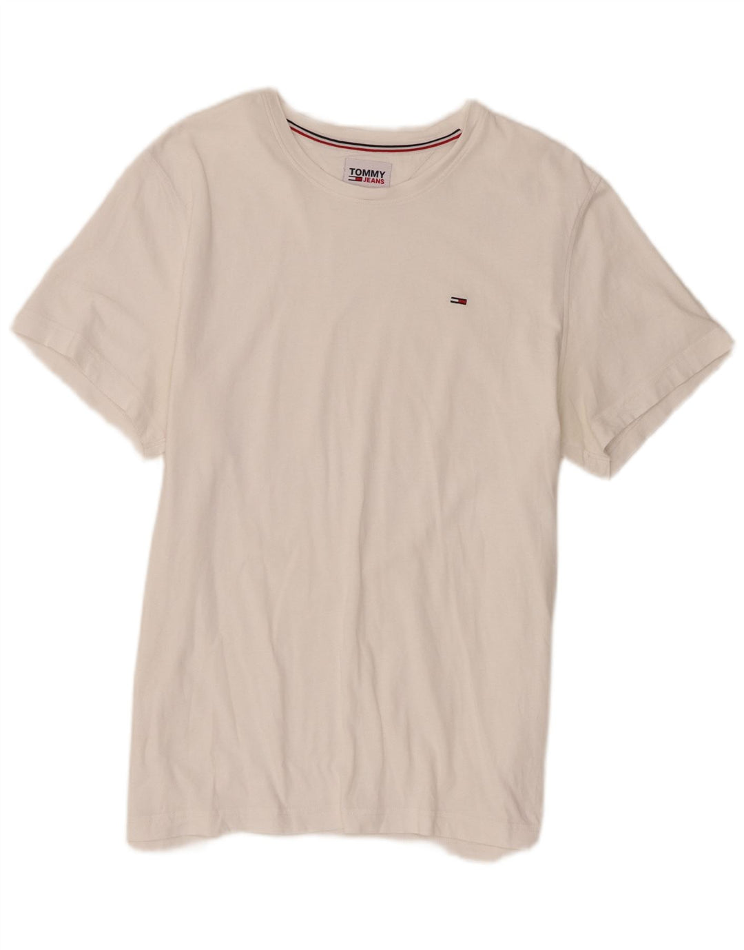 T-shirt męski Tommy Hilfiger, duży, biały, bawełniany