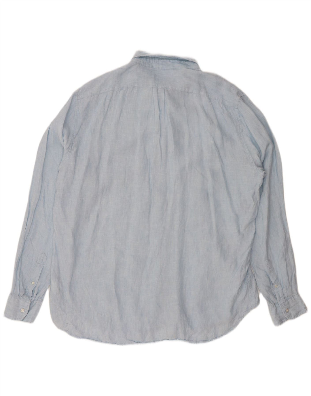 J. CREW Męska wysoka koszula o klasycznym kroju 2XL, niebieska lniana