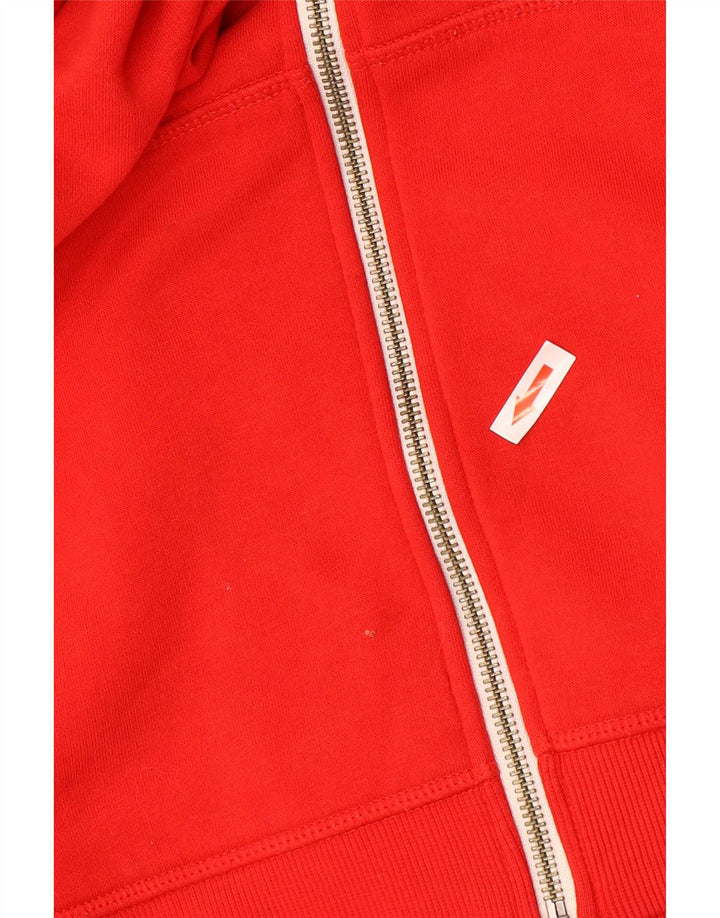 Converse Męski sweter z kapturem i zamkiem błyskawicznym, mały, czerwony, bawełniany