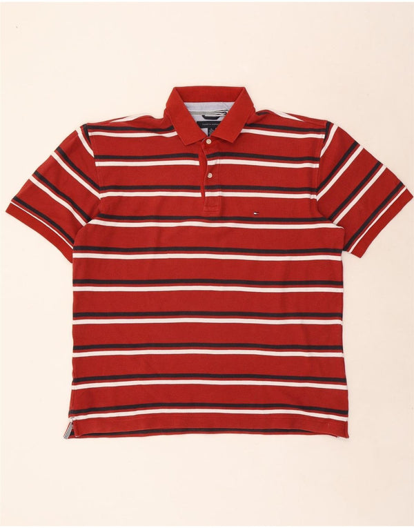 Męska koszulka polo Tommy Hilfiger XL, bawełniana w czerwone paski