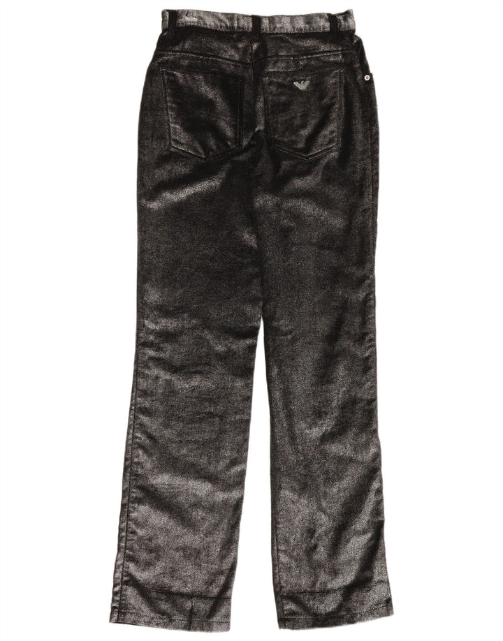 Proste spodnie damskie ARMANI W29 L34 Czarna bawełna