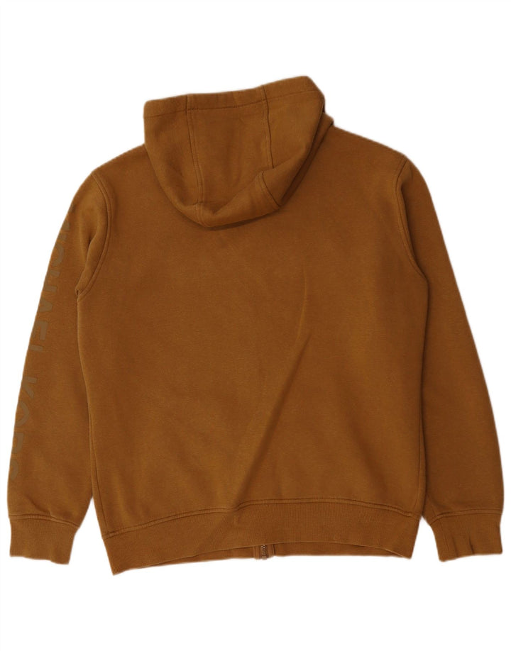 Męski sweter z kapturem i zamkiem MICHAEL KORS, średniobrązowy, bawełniany