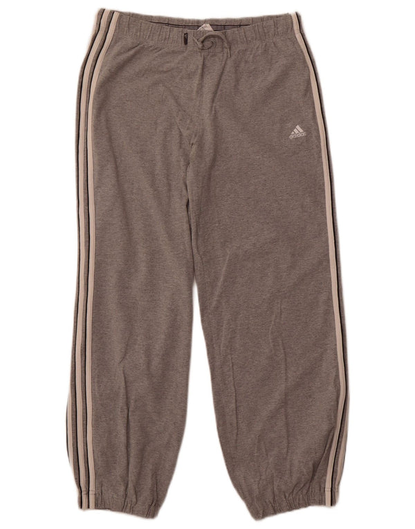 Damskie spodnie dresowe Adidas Joggers UK 14, duże, szare, bawełniane