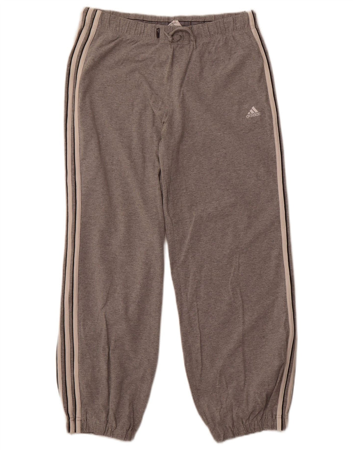 Damskie spodnie dresowe Adidas Joggers UK 14, duże, szare, bawełniane
