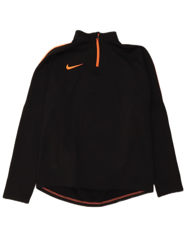 Nike Boys Dri Fit Pullover Tracksuit Top 13-14 Years XL Black Colourblock