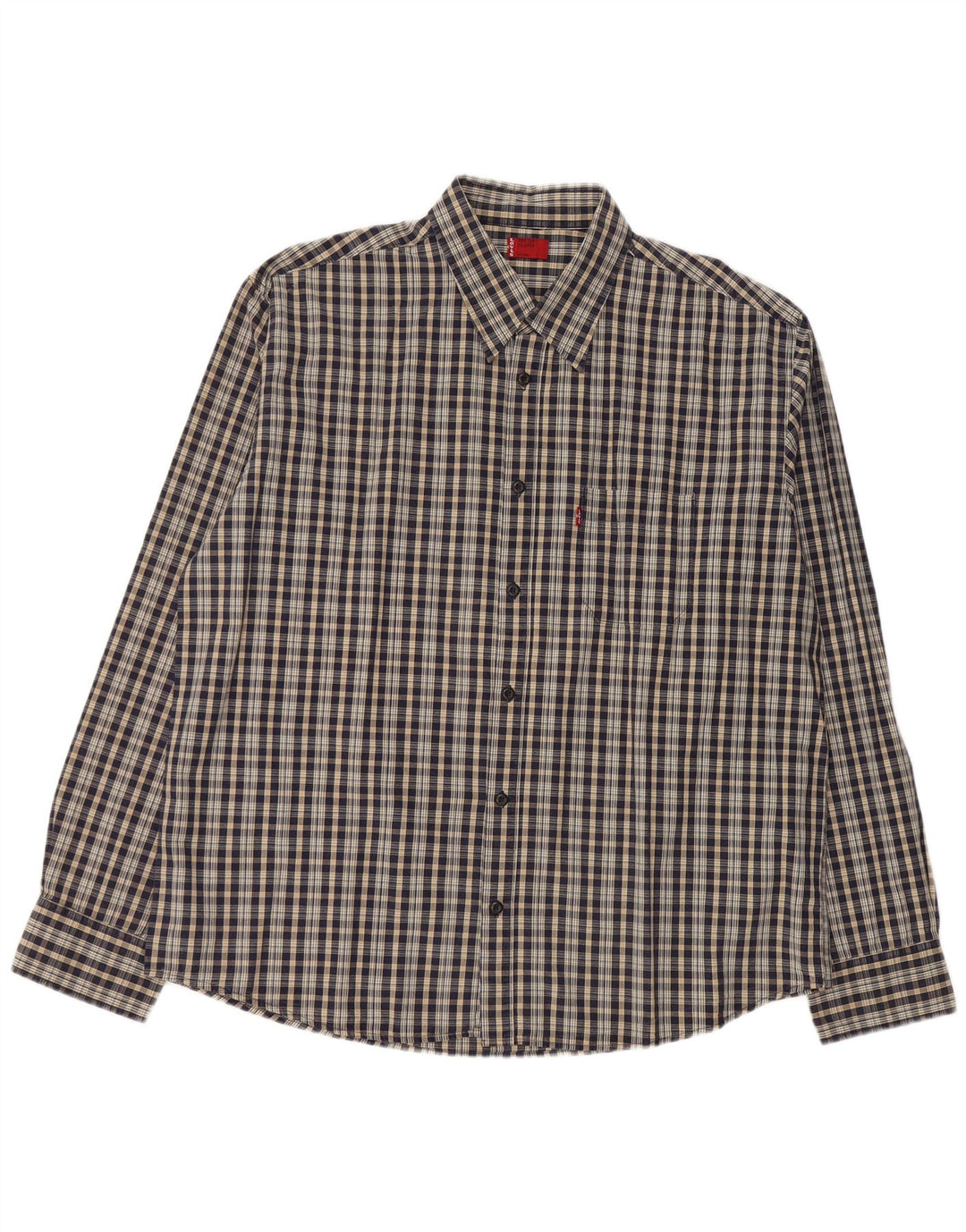 Koszula męska LEVI'S XL, poliester w granatową kratę