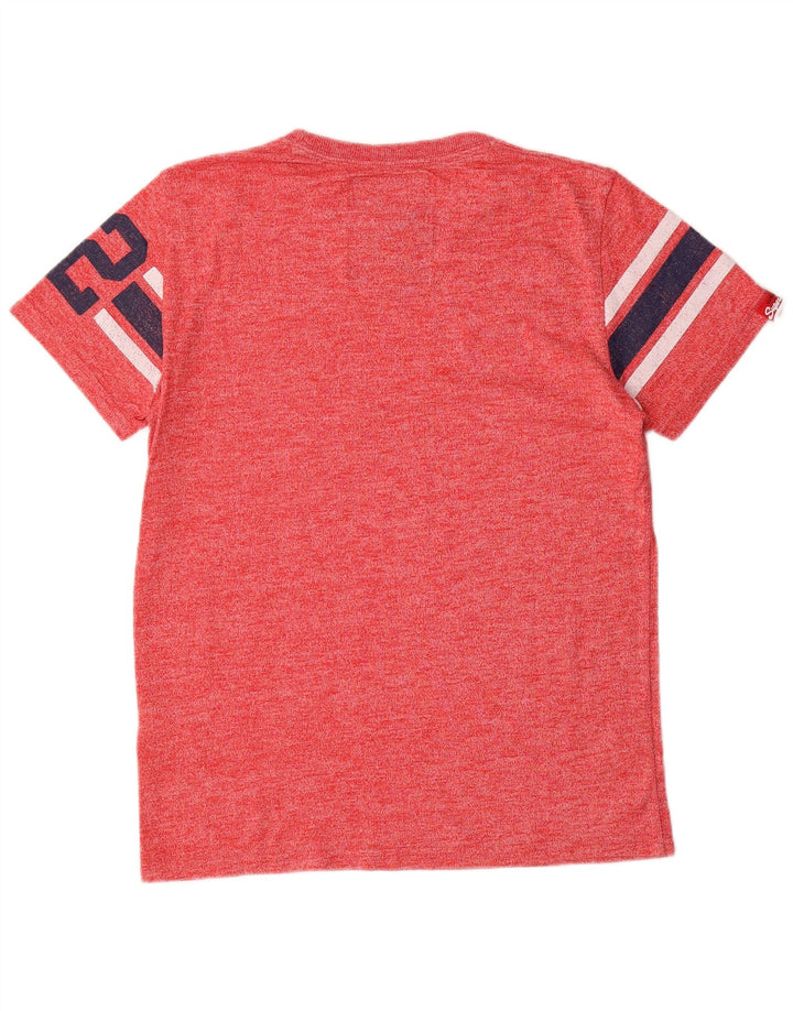 Męski T-shirt z grafiką Superdry, bawełniany, średni czerwony